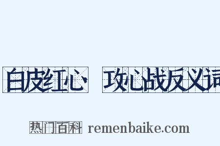 白皮红心·攻心战反义词是什么意思的图片